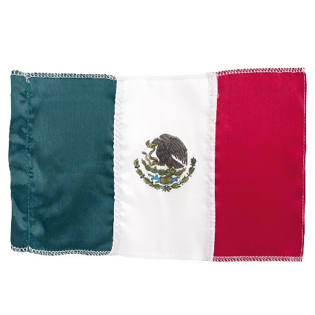 banderas de tela con soporte de madera