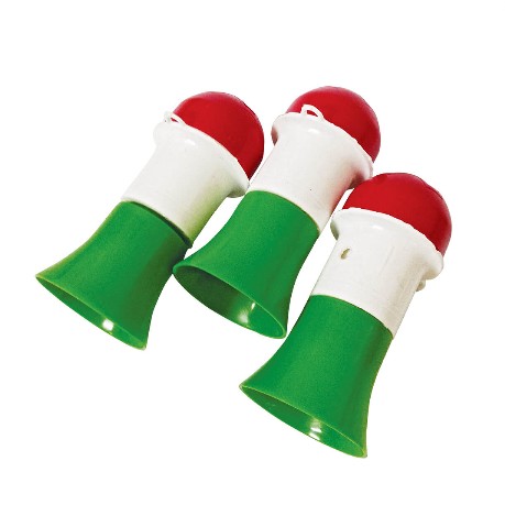 trompeta corta tricolor de plástico 
